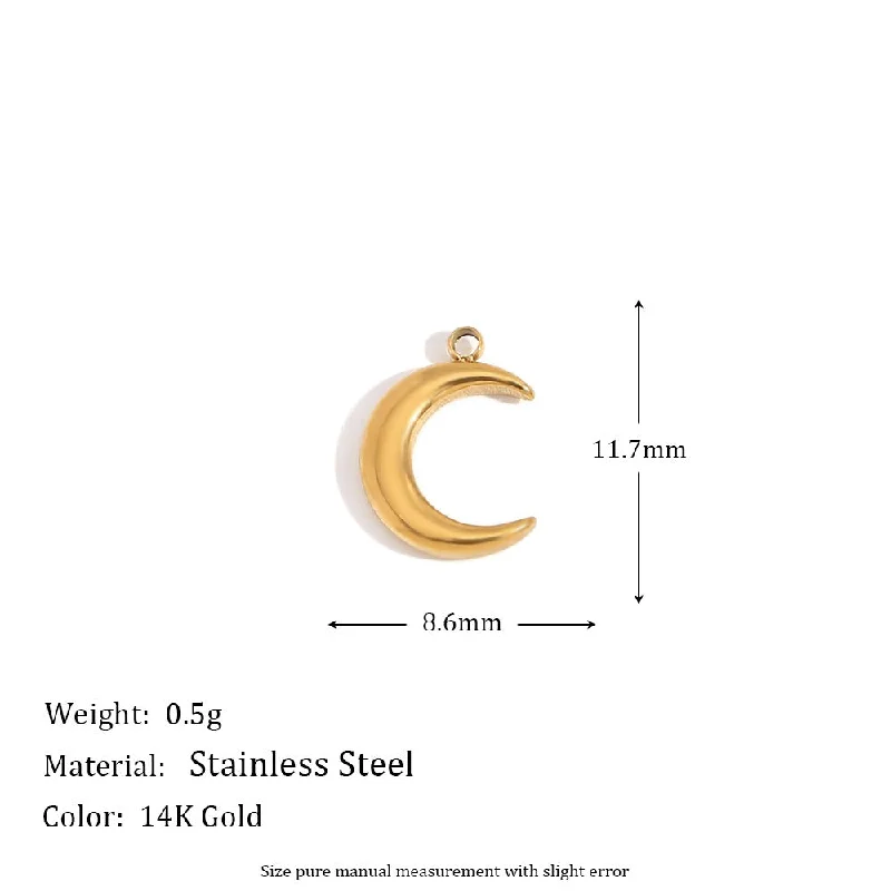 Little Crescent Pendant - Gold