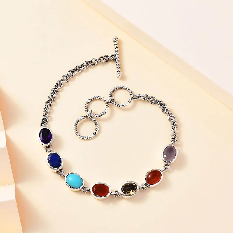 Custom Gold Bracelet-Indian Seven Chakra Bracelet