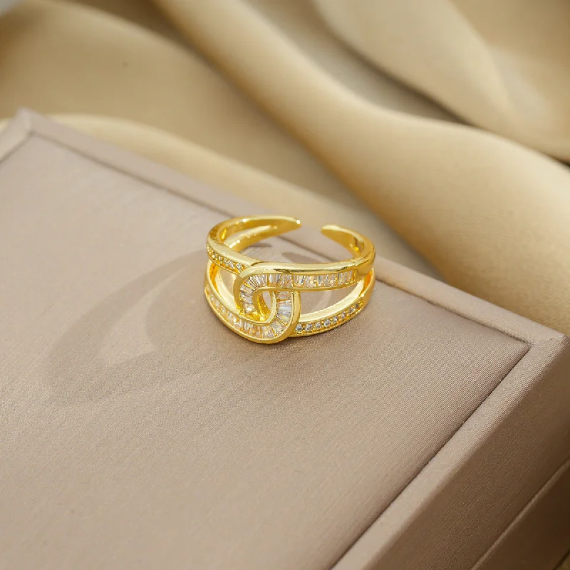 649 Double C Ring Gold