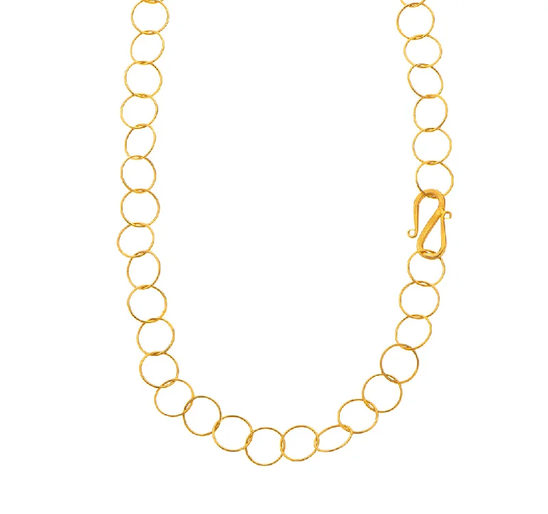 Chunky Beaded Necklace-Nava Zahavi 10K Yellow Gold Link Chain