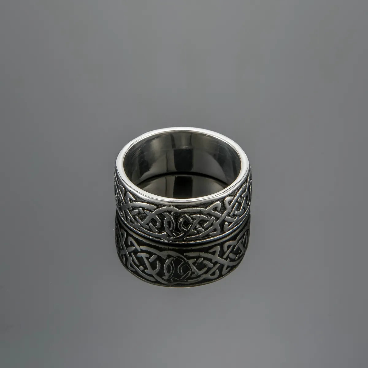 Silver and Diamond Ring-Hip-Hop Retro Geometric Stainless Steel Men'S Rings