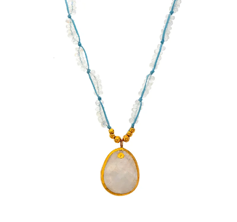 Rose Gold Pendant Necklace-Nava Zahavi Moondrop Necklace