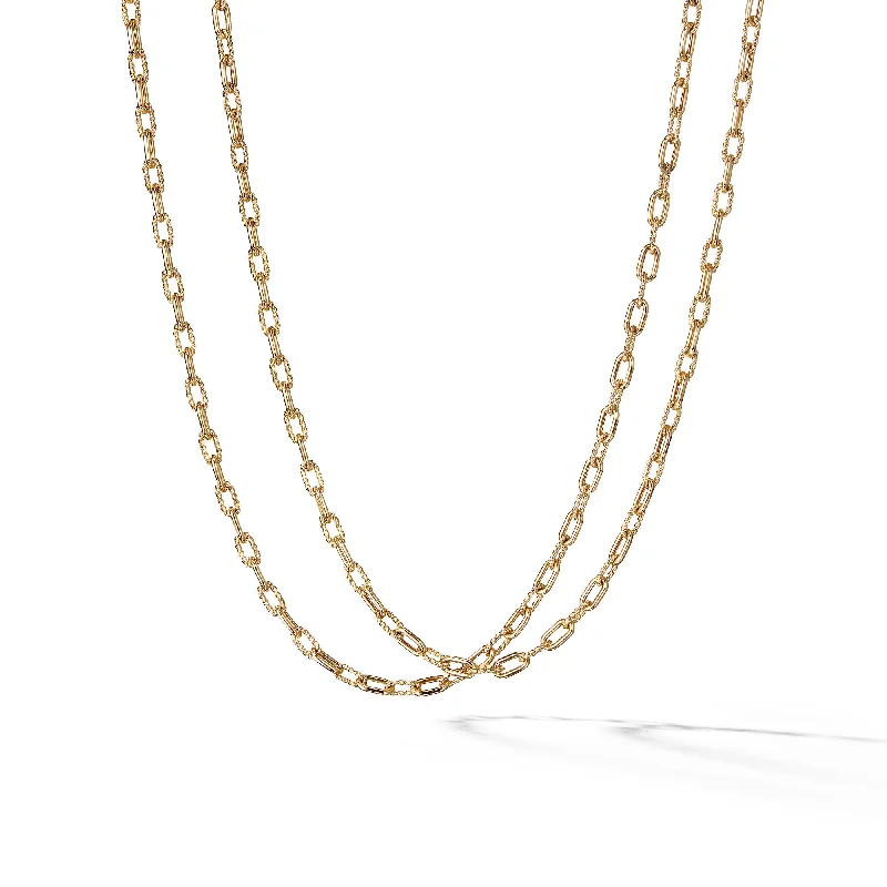 Diamond Heart Necklace-DY Madison® Chain Necklace in 18K Yellow Gold\, 3mm