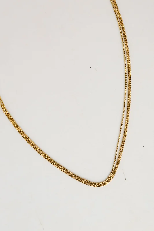 Chunky Chain Necklace-FINAL SALE - Josie Gold Layered Chain Necklace