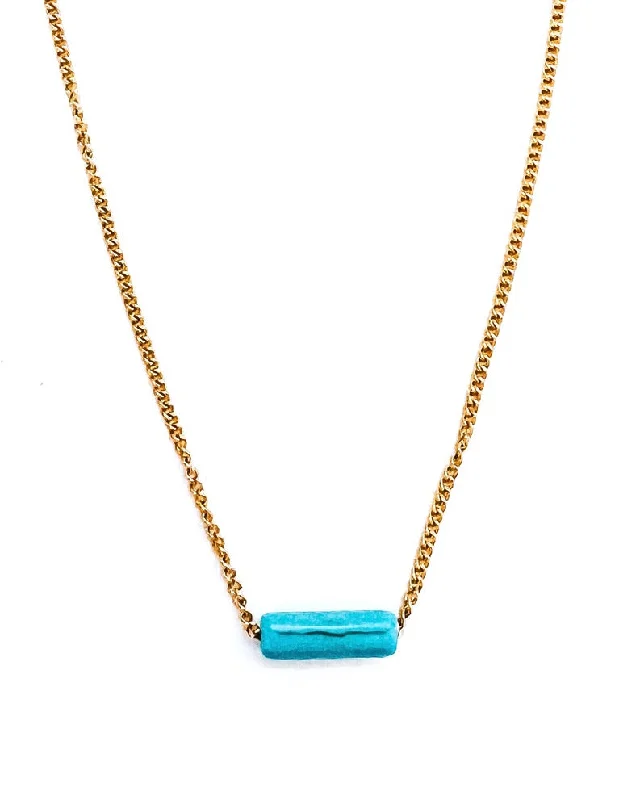 Gold Oval Pendant Necklace-Waverly Necklace