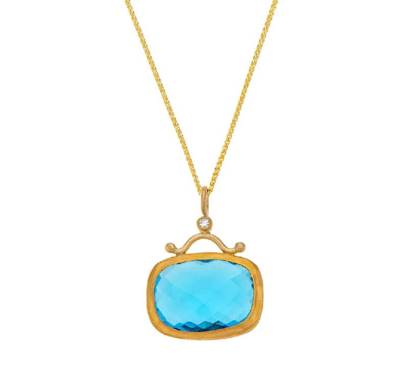 Trendy Layered Necklace-Nava Zahavi Dreamy Blue Topaz