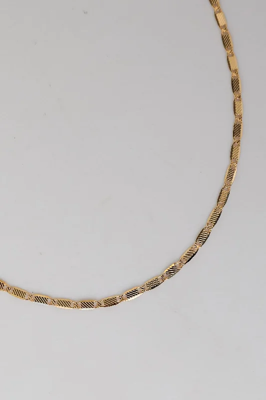 Trendy Gold Necklace-Daphne Gold Chain Necklace