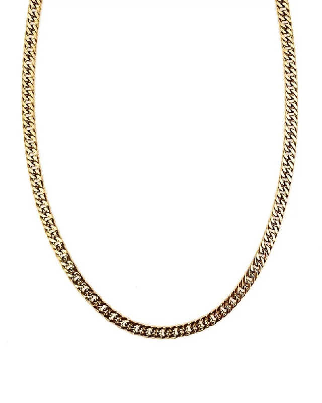 Classic Diamond Necklace-Della Cable Snake Chain Necklace