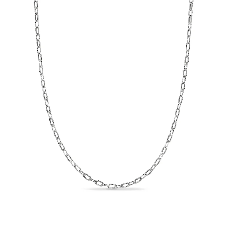 Double Gemstone Necklace-DY Madison® Chain Necklace in Sterling Silver\, 3mm