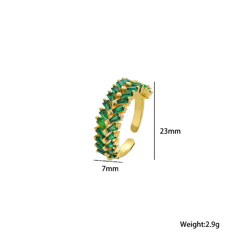 648 Gold Green Zircon Ring