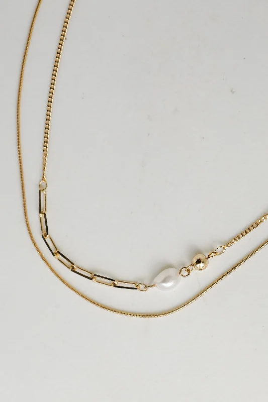 Silver Leaf Necklace-Mary Gold Layered Chain Necklace