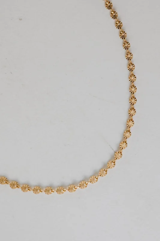 Wedding Necklace for Bride-Adeline Gold Chain Necklace