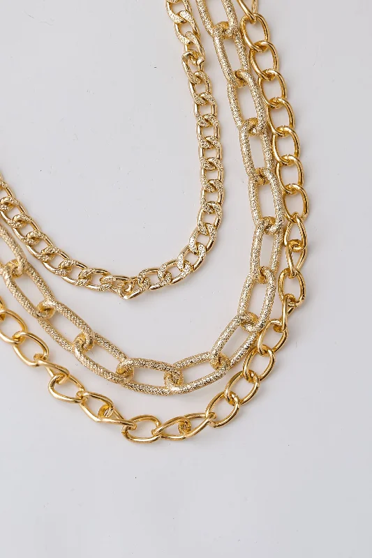 Silver Infinity Pendant Necklace-FINAL SALE - Reagan Gold Chainlink Layered Necklace