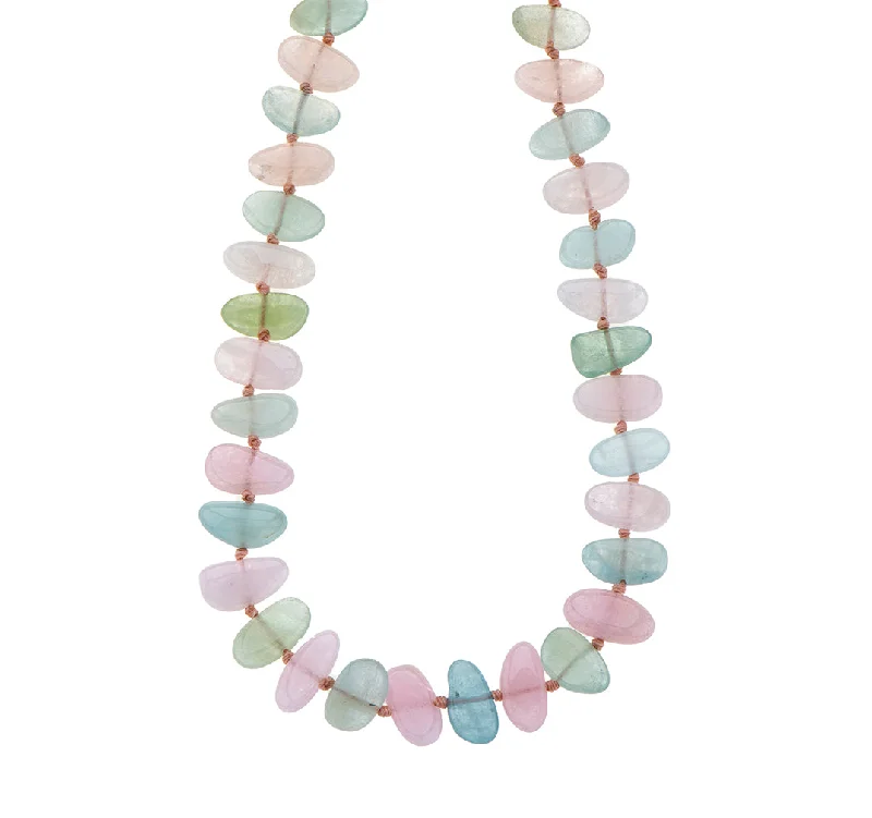 Pearl Charm Necklace-Nava Zahavi Multi Color Aquamarine Necklace