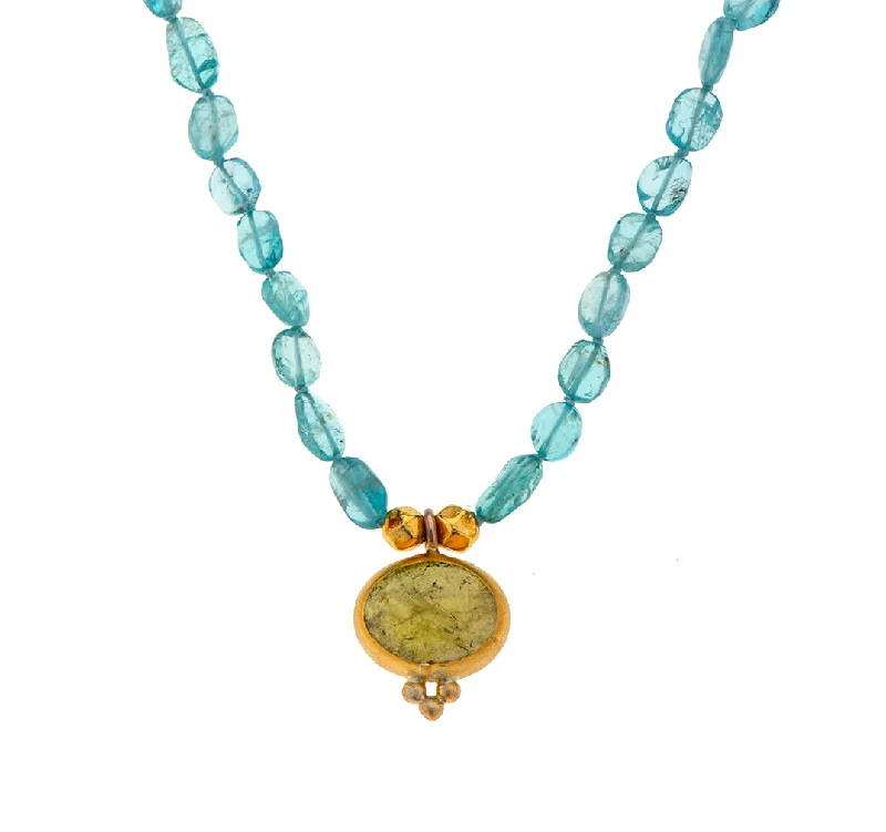 Crystal Charm Necklace-Nava Zahavi Mint Green Necklace