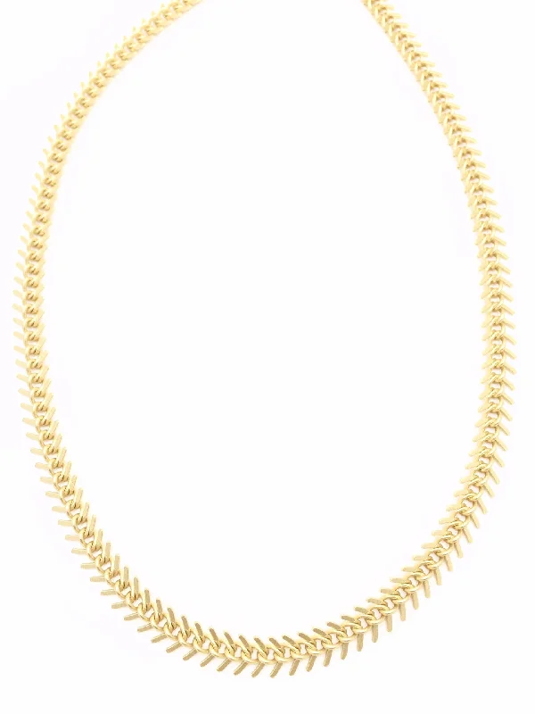 Simple Diamond Necklace-Gold Fish Tail Necklace