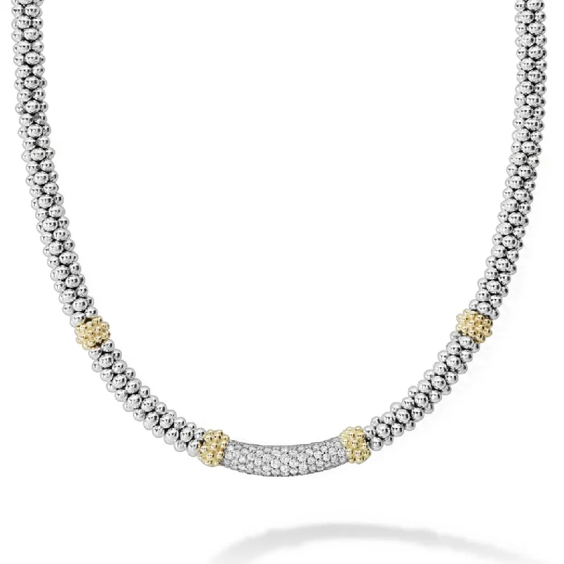 Gold Infinity Necklace-Caviar Lux Caviar Diamond Necklace | 5mm