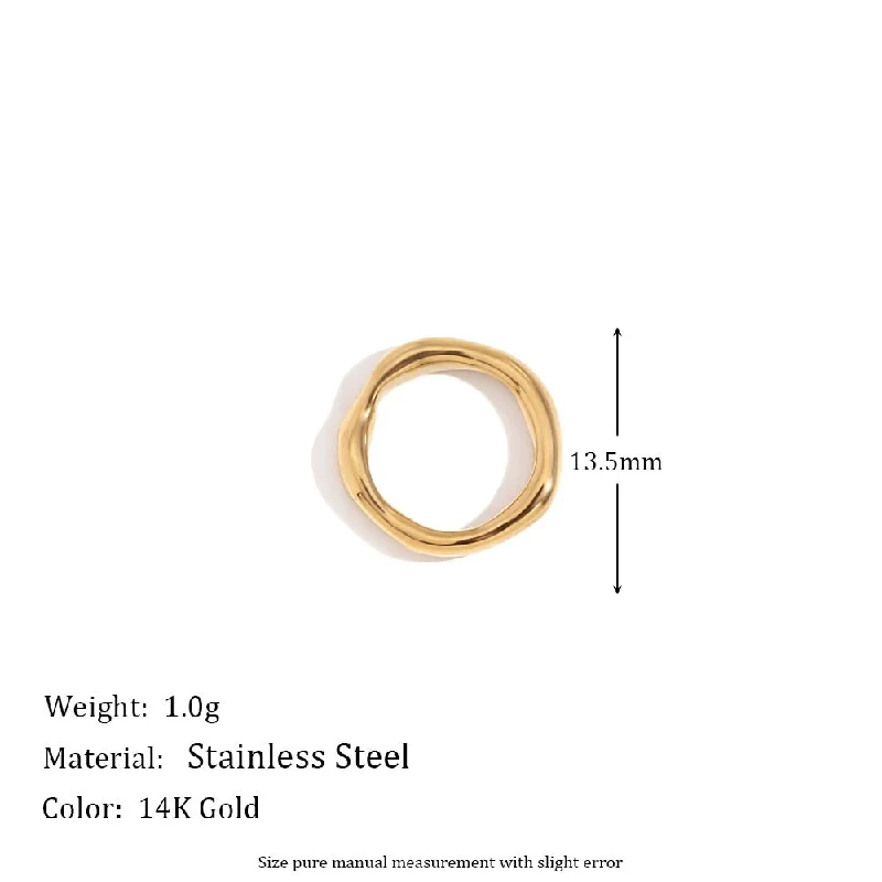 Hollow Irregular Ring - Gold