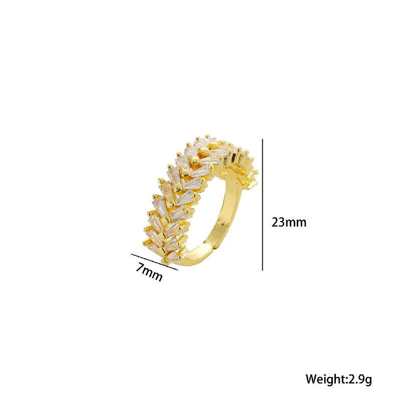 648 Gold White Zirconia Ring