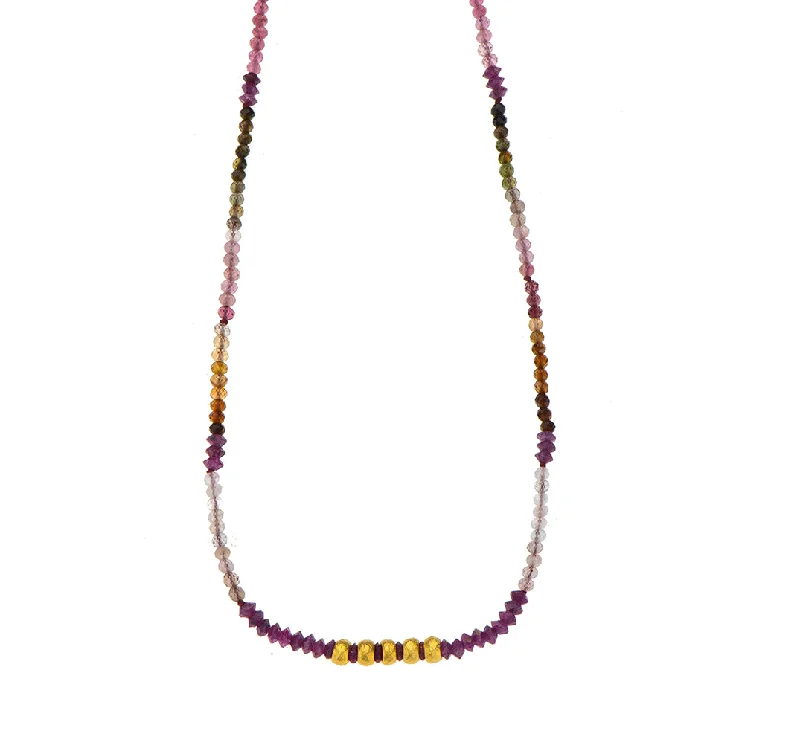 Customizable Gold Necklace-Nava Zahavi Yellow Gold and Tourmaline Necklace