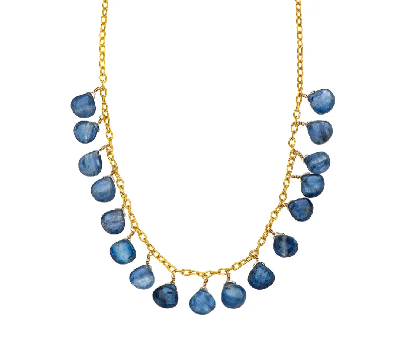 Colorful Gold Necklace-Nava Zahavi Gold Filled Tanzanite Necklace