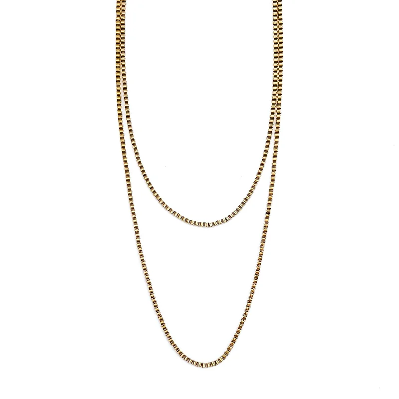 Two-Tone Gold Necklace-Mittie Gold Chain Necklace || Choose Length