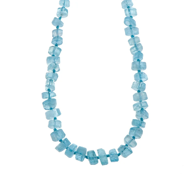 Crystal Beaded Necklace-Nava Zahavi Just Aqua Necklace