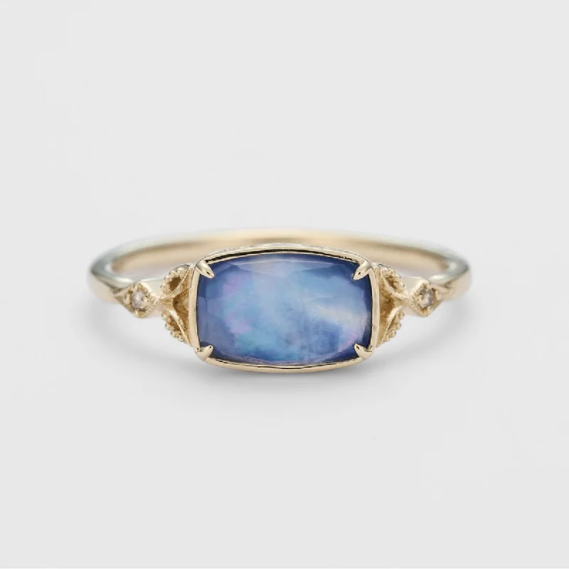 Blue Shell Ring 10#