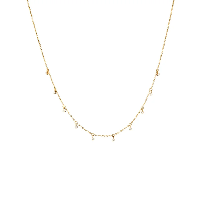 Minimalist Charm Necklace-Gold Starry Night Cosmic Necklace