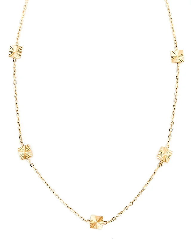 Gold Charm Necklace-Savannah Gold Necklace