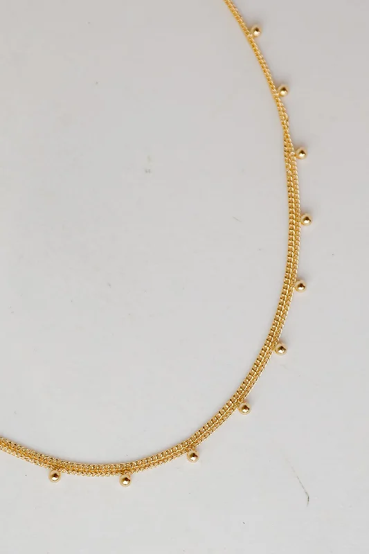 Unique Heart Necklace-Julie Gold Layered Chain Necklace