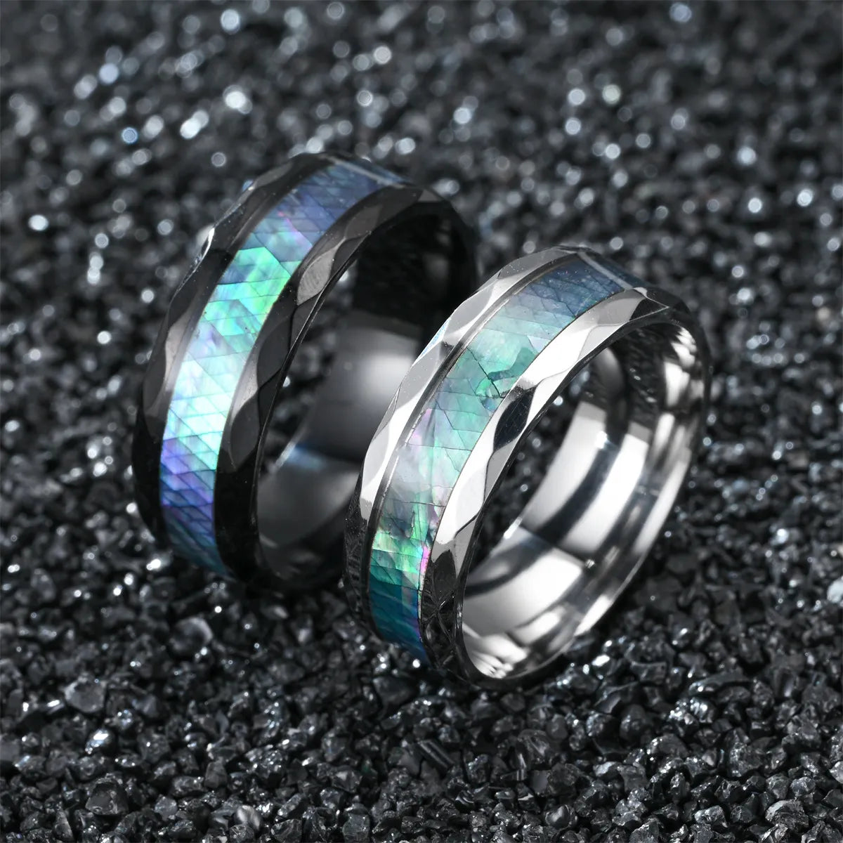 Handcrafted Wedding Band-Fashion Rhombus Stainless Steel Plating Rings 1 Piece