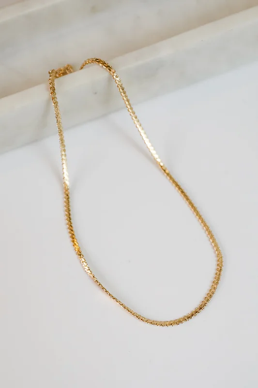 Crystal Necklace for Women-Veronica Gold Chain Necklace