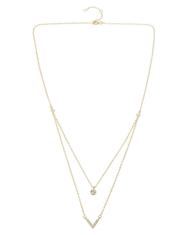 Double Pendant Necklace-Round Lariat Necklace