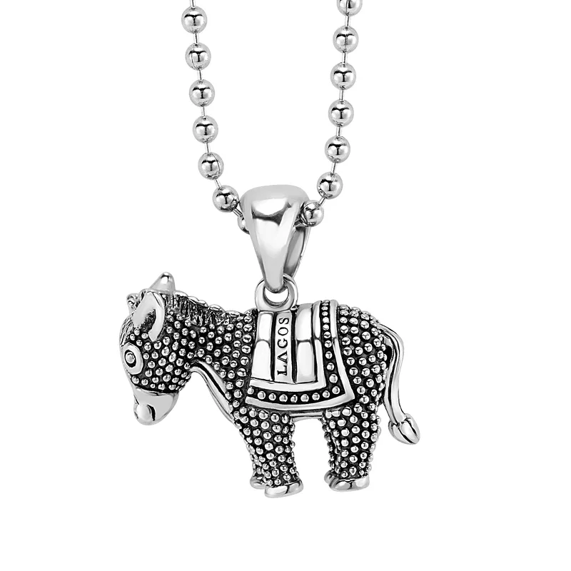 Stylish Diamond Necklace-Rare Wonders Donkey Pendant Necklace