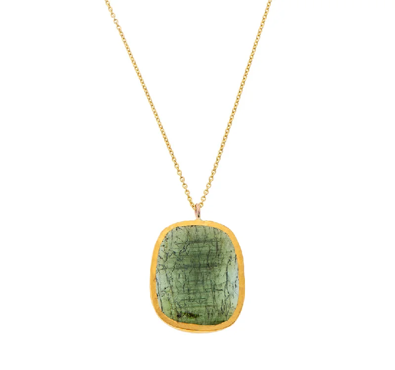 Gold Beaded Necklace-Nava Zahavi Great Green Necklace