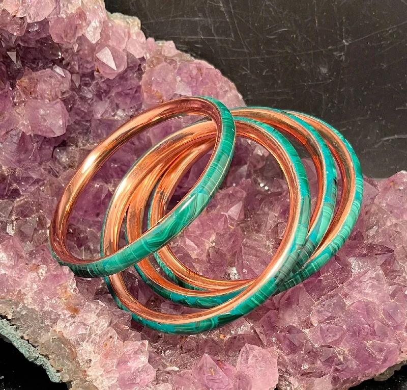 Unique Gold Cuff Bracelet-Malachite Bracelet Bangle