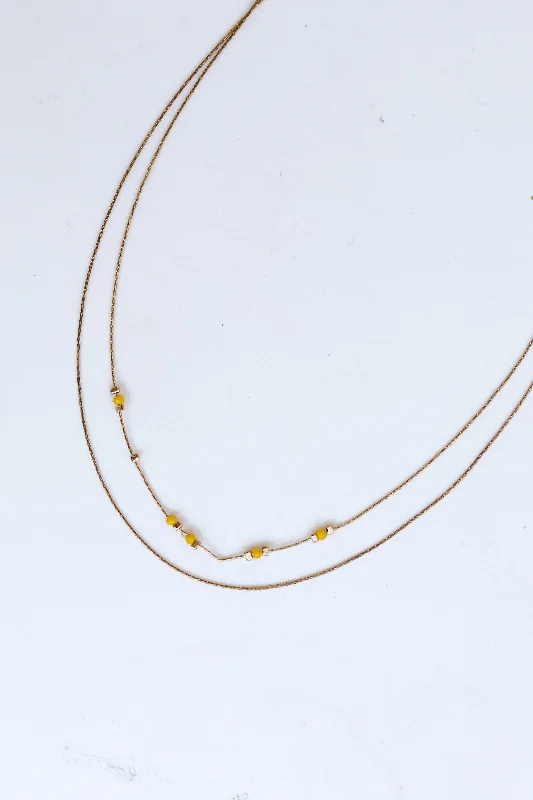 Moon Pendant Necklace-FINAL SALE - Victoria Gold Layered Necklace