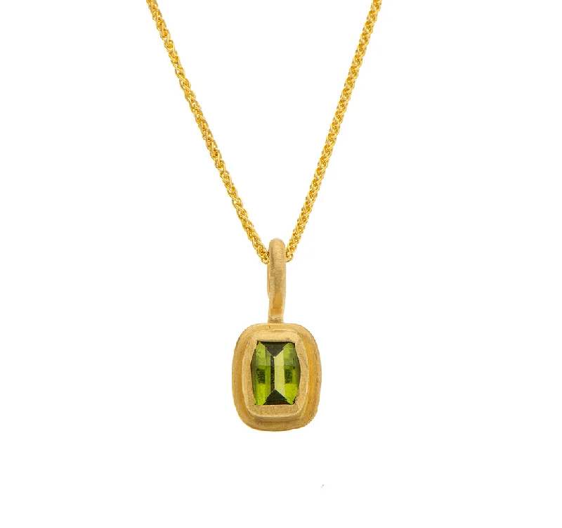 Heart Shaped Gold Necklace-Nava Zahavi Yellow Gold Peridot Necklace