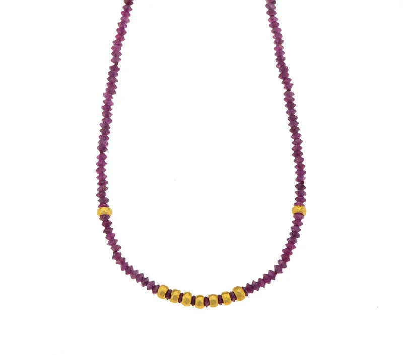 Black Crystal Necklace-Nava Zahavi Raw Ruby Necklace