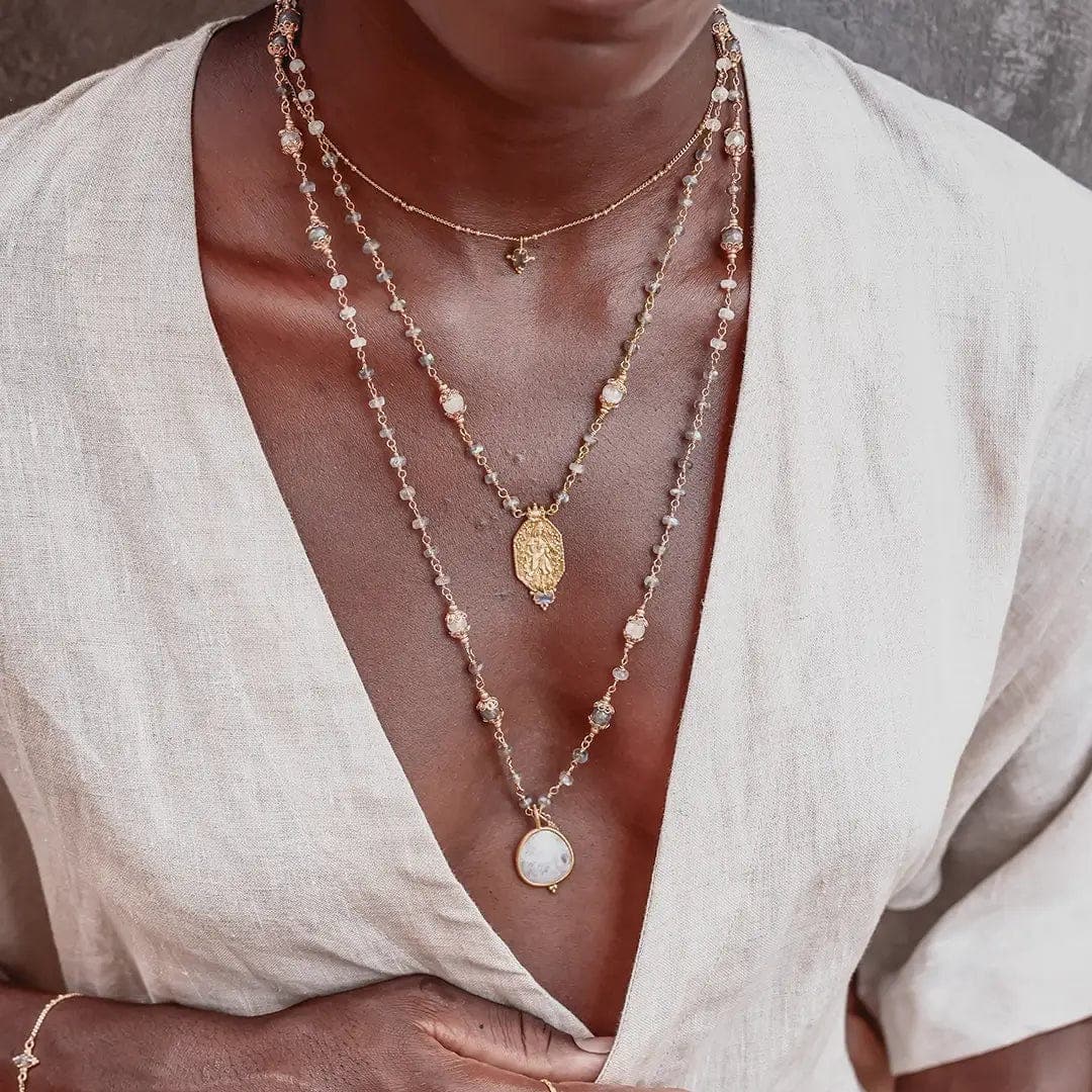 Fashion Crystal Pendant Necklace-My Love Is Powerful Mala & Ever Evolving • Necklace