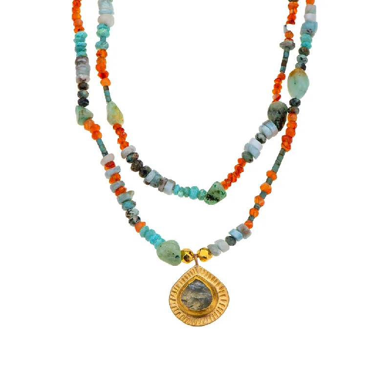 Cute Crystal Necklace-Nava Zahavi Mixed Gem Necklace