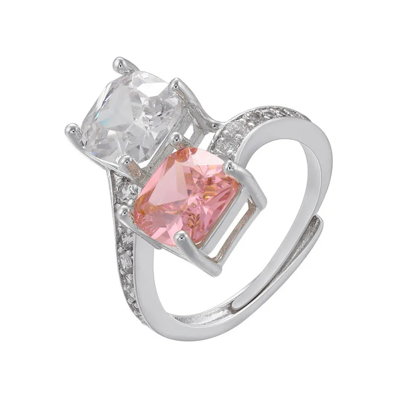 White Gold Color Pink Diamond