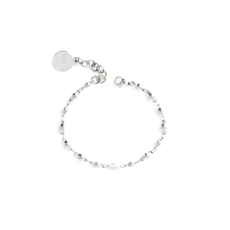 Handmade Gemstone Bracelet-Alive Silver Pearl Bracelet