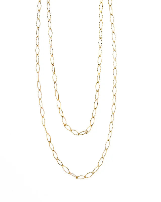 Pearl Drop Necklace-Mercer Long Diamond Link Chain Necklace || Choose Style