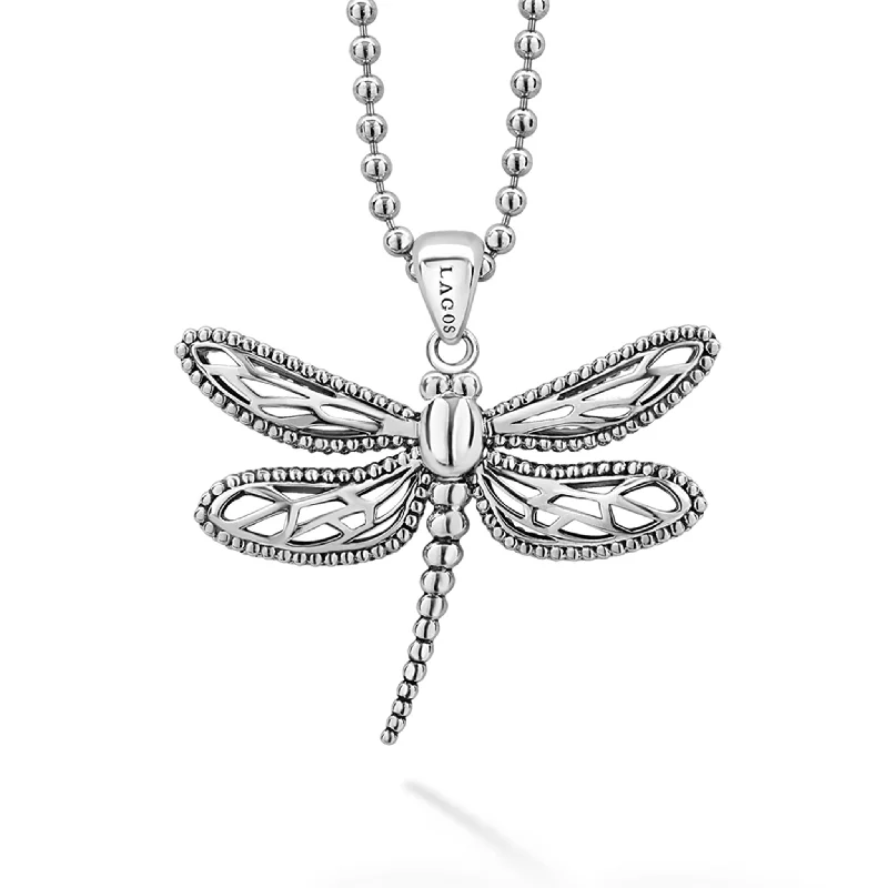 Adjustable Crystal Necklace-Rare Wonders Dragonfly Pendant Necklace