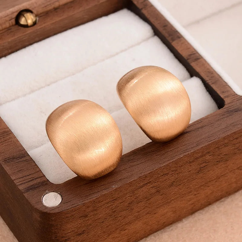 Stackable Ring Set-1 Pair Simple Style Solid Color Plating Copper Ear Studs