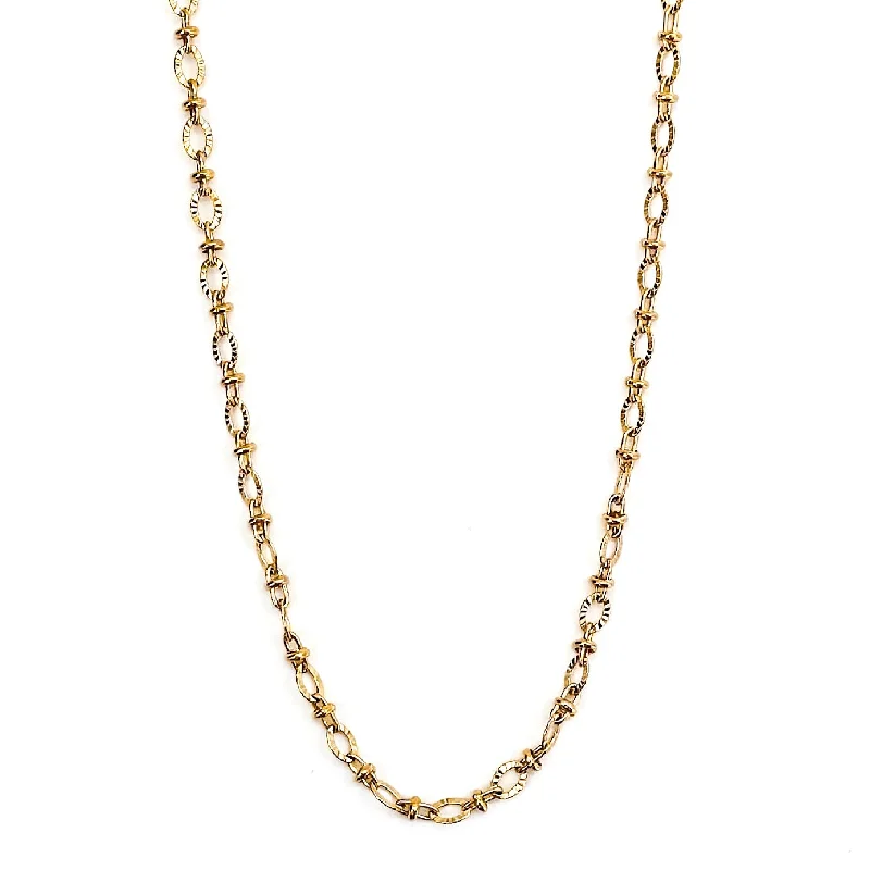 Gold Crystal Pendant Necklace-Charlotte Gold Layering Chain Necklace