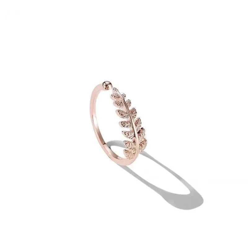 Leaves Open Ring (Rose Gold)