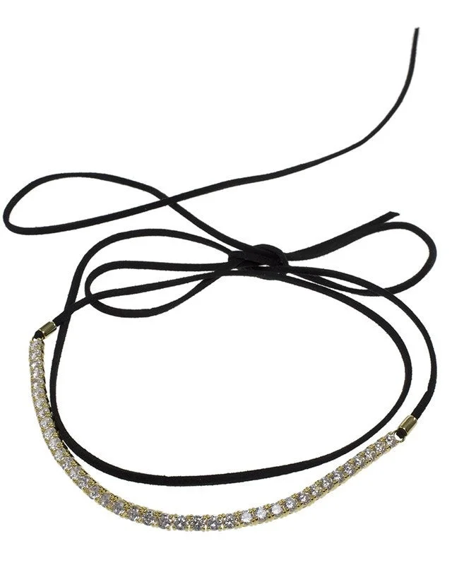 Statement Beaded Necklace-Tennis Wrap Choker